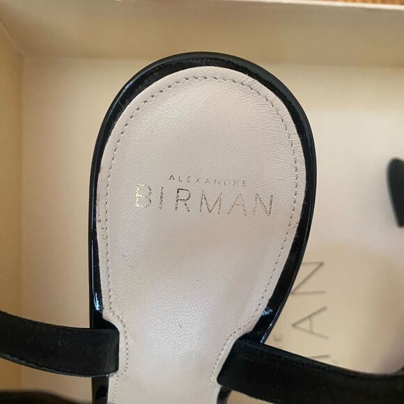 ALEXANDRE BIRMAN CLARITA BELL 85 PATENT SANDALs Black Heels bow shoes Revolve 8 - Picture 6 of 15
